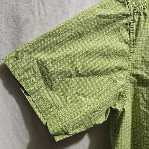 Ariat Shirt Mens Large Lime Green Short Sleeve Button Down Rodeo Western Cowboy - Picture 4 of 12